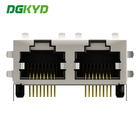 Tab UP Ganged Double Port Magnetic Modular Jack Cat5e Rj45 Keystone Connector DGKYD561288HWA3DY1027