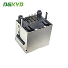 DGKYD52TE1166GWA1DY1008 6P6C RJ11 Connector 180° Vertical Interface Without Light Strip Shielding Connector