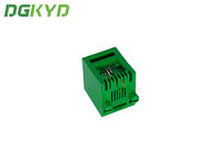 DGKYD52221162IWJ1DY7057 Rectangle Green PBT RJ12 Single Ports 2 Pin Connector Jack
