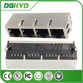 10/100BASE 4- Port Rj45 Lan Jack Receiver filter RJ45 connector with EMI
