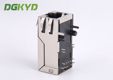 One Port PoE Rj45 Transformer , 1000m Integrated 12 Pin Rj45 For Fiber Optic Transceiver