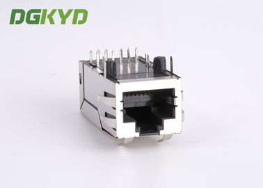 One Port PoE Rj45 Transformer , 1000m Integrated 12 Pin Rj45 For Fiber Optic Transceiver