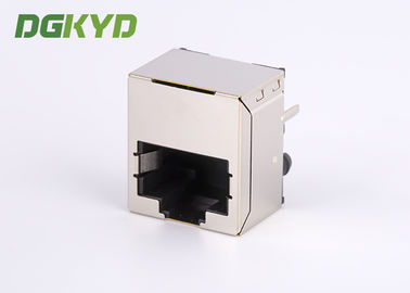 height 12mm  low profile 100 BASE Top entry Female RJ45 lan jack with Magnetics