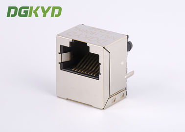 height 12mm  low profile 100 BASE Top entry Female RJ45 lan jack with Magnetics