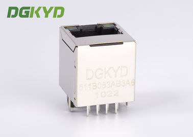 16.9MM height Cat5e Rj45 Lan Jack , vertical RJ45 modular jack with magnetic