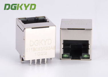 16.9MM height Cat5e Rj45 Lan Jack , vertical RJ45 modular jack with magnetic