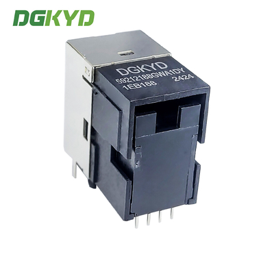 RJ45 multi port shielded connector 2X1 short body half package DGKYD59212188GWA1DY1EB188