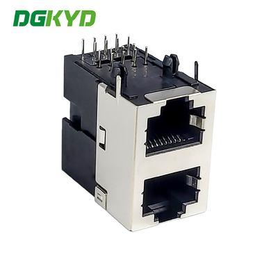 RJ45 multi port shielded connector 2X1 short body half package DGKYD59212188GWA1DY1EB188