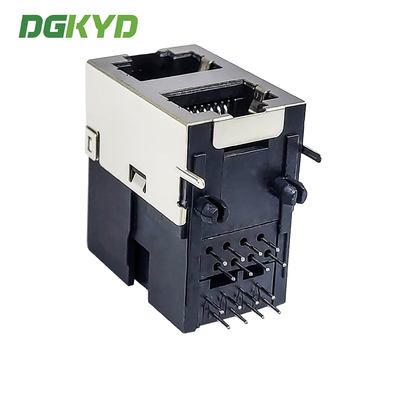 RJ45 multi port shielded connector 2X1 short body half package DGKYD59212188GWA1DY1EB188