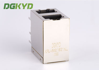 KRJ -5921S21NL Shielded Rj45 Connector 8 Pin Modular Jack 2x1 Offset Stack Jack