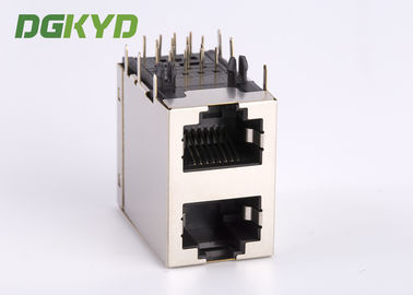 KRJ -5921S21NL Shielded Rj45 Connector 8 Pin Modular Jack 2x1 Offset Stack Jack