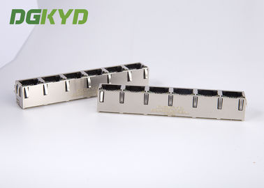 EMI Tabs 6 port ganged rj45 ethernet connector 8p8c tab up