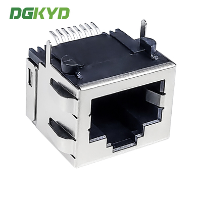 56 Single Port RJ45 Connector With Shielded Interface SMT DGKYD561188HWA6SB9T6133