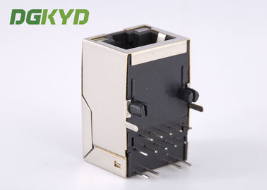 Ethernet Magnetic socket RJ45 with Transformer 1000 BASE-TX 10P8C tab up OEM/ODM