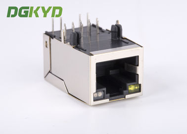 Ethernet Magnetic socket RJ45 with Transformer 1000 BASE-TX 10P8C tab up OEM/ODM