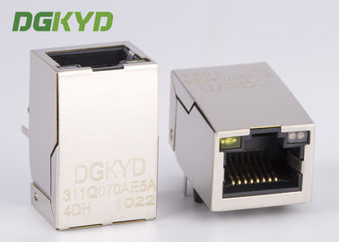 Ethernet Magnetic socket RJ45 with Transformer 1000 BASE-TX 10P8C tab up OEM/ODM