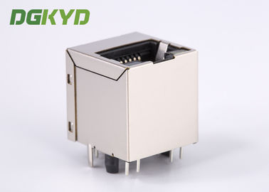 Custom 180 Degree Top Entry EMI 8P8C RJ45 Jack Cat 5 Ethernet Connector With POE