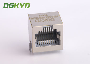 15mm Height PBT Gray 8p8c Pcb Mount Low Profile Rj45 Keystone Jack Without Transformer