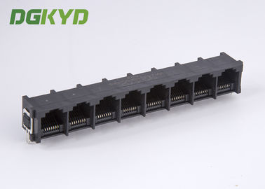 90 degrees 1x8  right angle RJ45 Female Jack 8 ports network switch connectors