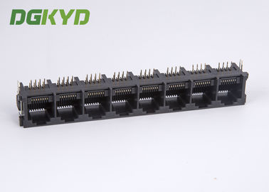 90 degrees 1x8  right angle RJ45 Female Jack 8 ports network switch connectors
