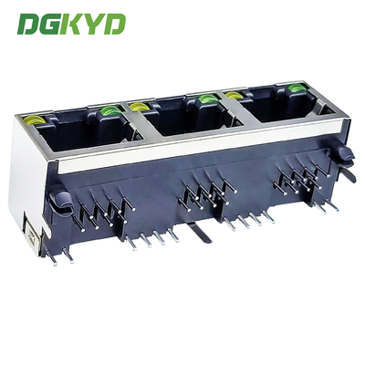 RJ45 Connector Without Filter 1X3 Connector 8P8C Network Interface DGKYD561388AB1A3DY1006