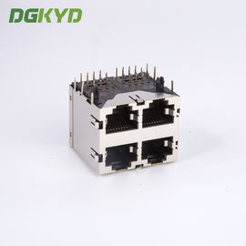 Shield Dual Deck 2x2 Rj45 Ethernet Connector Quad Ports Network Switch Jack