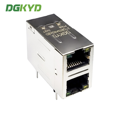 Stackable RJ45 Connector With Gigabit Interface And Multi Port Connector DGKYD21Q403AB2A5DP068(POE+)