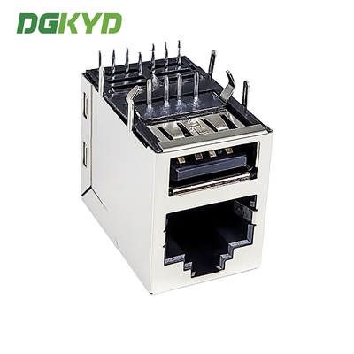 RJ45 With USB Connector Modular Block Socket USB2.0 6U DGKYD611U2B035GWW1D