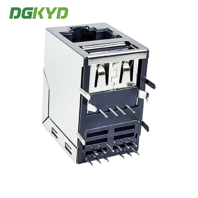 RJ45 With USB Connector Modular Block Socket USB2.0 6U DGKYD611U2B035GWW1D