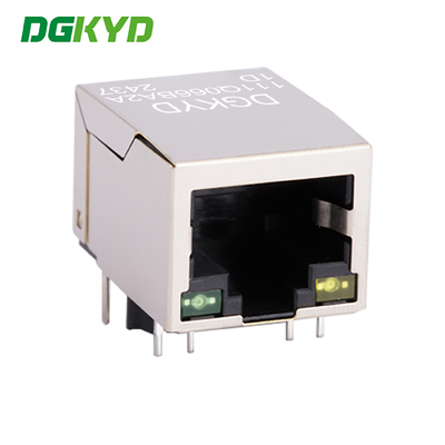 DGKYD111Q066BA2A1D 10/100 BASE-TX Filtered Integrated LED 10 PIN DIP Shielded Connector