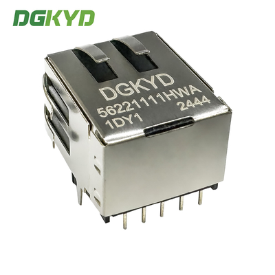 RJ45 Interface Socket 10P10C With Shielded Ethernet Port Connector DGKYD56221111HWA1DY1