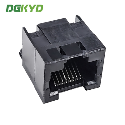 RJ45 All Plastic Ethernet Port Connector Black 8P8C Without Filter DGKYD52T1188IWA1DY1