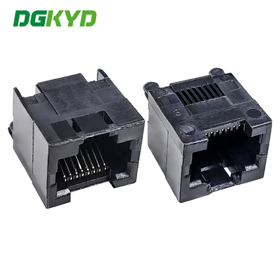 RJ45 All Plastic Ethernet Port Connector Black 8P8C Without Filter DGKYD52T1188IWA1DY1