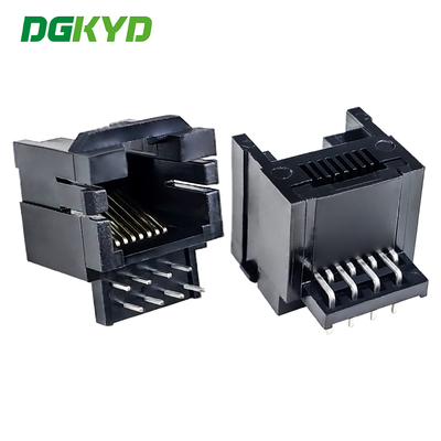 RJ45 Bottom Socket 0-degree Series Black 8P8C Without Filter DGKYD01188IWW1DB1057