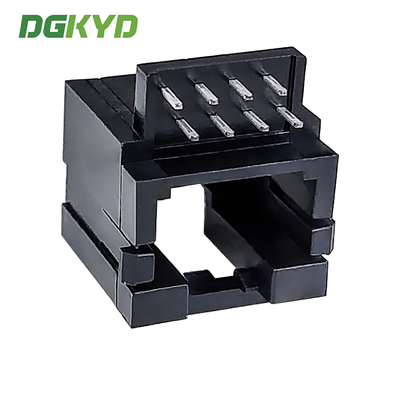RJ45 Bottom Socket 0-degree Series Black 8P8C Without Filter DGKYD01188IWW1DB1057