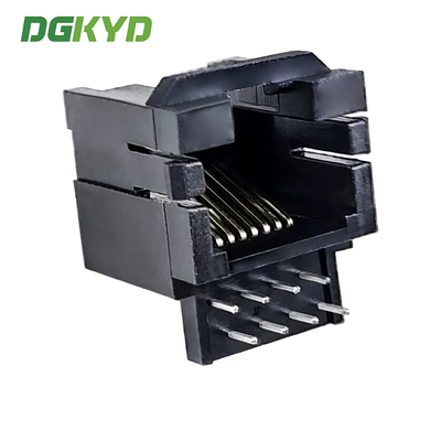 RJ45 Bottom Socket 0-degree Series Black 8P8C Without Filter DGKYD01188IWW1DB1057