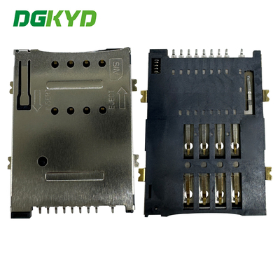 SIM Card Holder PUSH 8P+1P Pillarless Telephone Card Holder TF SIM CONNECTOR DGKYDSIM18H81W6A2Y3WS286