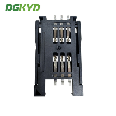 SIM Card Holder 6P All Plastic Flip Top Telephone Card Holder DGKYDSIM26H6A6A2Y3WSG286