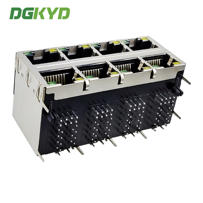 RJ45 Connector Multi Port 2X4 Socket 8P10C Connector Gigabit Modular Block Interface DGKYD24Q042DB2A5D068