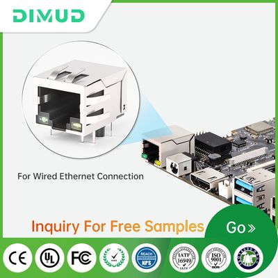 DGKYD RJ45 Connector 6U Gold Plated Gigabit Single Port with Transformer