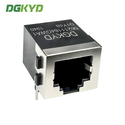 RJ11 half package network port female socket without light strip shielding interface round needle gold-plated 6U DGKYD56211164GWA1D1Y4B