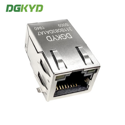 DGKYD311B083DA1A7S009 SMD RJ45 Magnetic Jack 100 Base-T Adjustment Plate With Leds