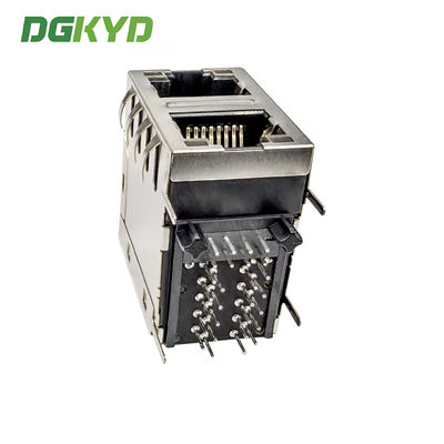 RJ45 stacked Ethernet socket with built-in gigabit integrated transformer DGKYD21Q085DA1A2D057