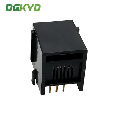 RJ11 industrial grade horizontal network port 6P6C network connector without light DGKYD5523E1166IWA1DY1