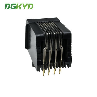 RJ45 Ethernet port connector with ears, all plastic black socket 8P8C DGKYD5722E1188IWA1DB9