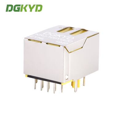 10/100 baseT RJ45 connector industrial Ethernet socket PCB connector with LAN Filter for Adsl, yellow housing KRJ-109YGZDEYNL
