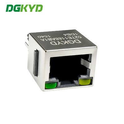 RJ45 vertical network interface direct insertion with light and shielding connector DGKYD52TE1188AB1A1DB4