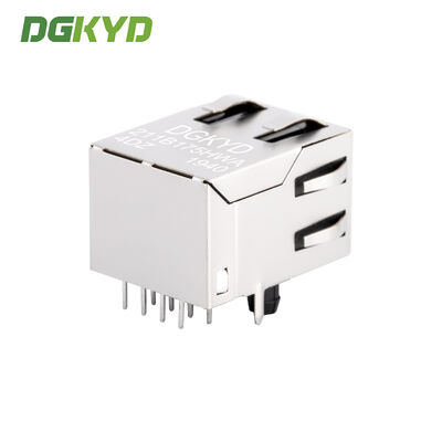 RJ45 interface 10/100 Base-T integrated magnetic lightless strip shielding DGKYD211B175HWA4DZ