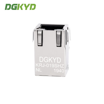 Telecom Connector With Integrated Magnetics RJ45 Modular Jack Single Port 25.4mm KRJ-019SHZNL