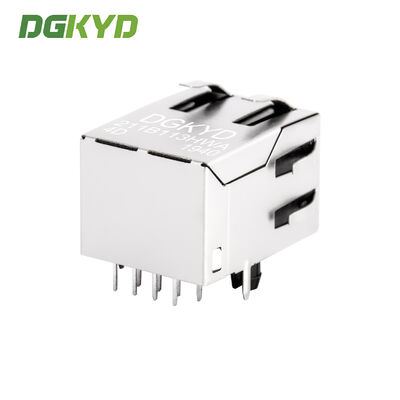 RJ45 Connector 100Mbps Industrial Network Port with 6U Gold Plating Modular Jack